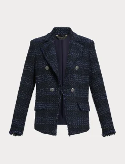 Marina Rinaldi Giacche | Giacche & Blazer*Giacca blazer in tinto filo a fantasia BLUNOTTE