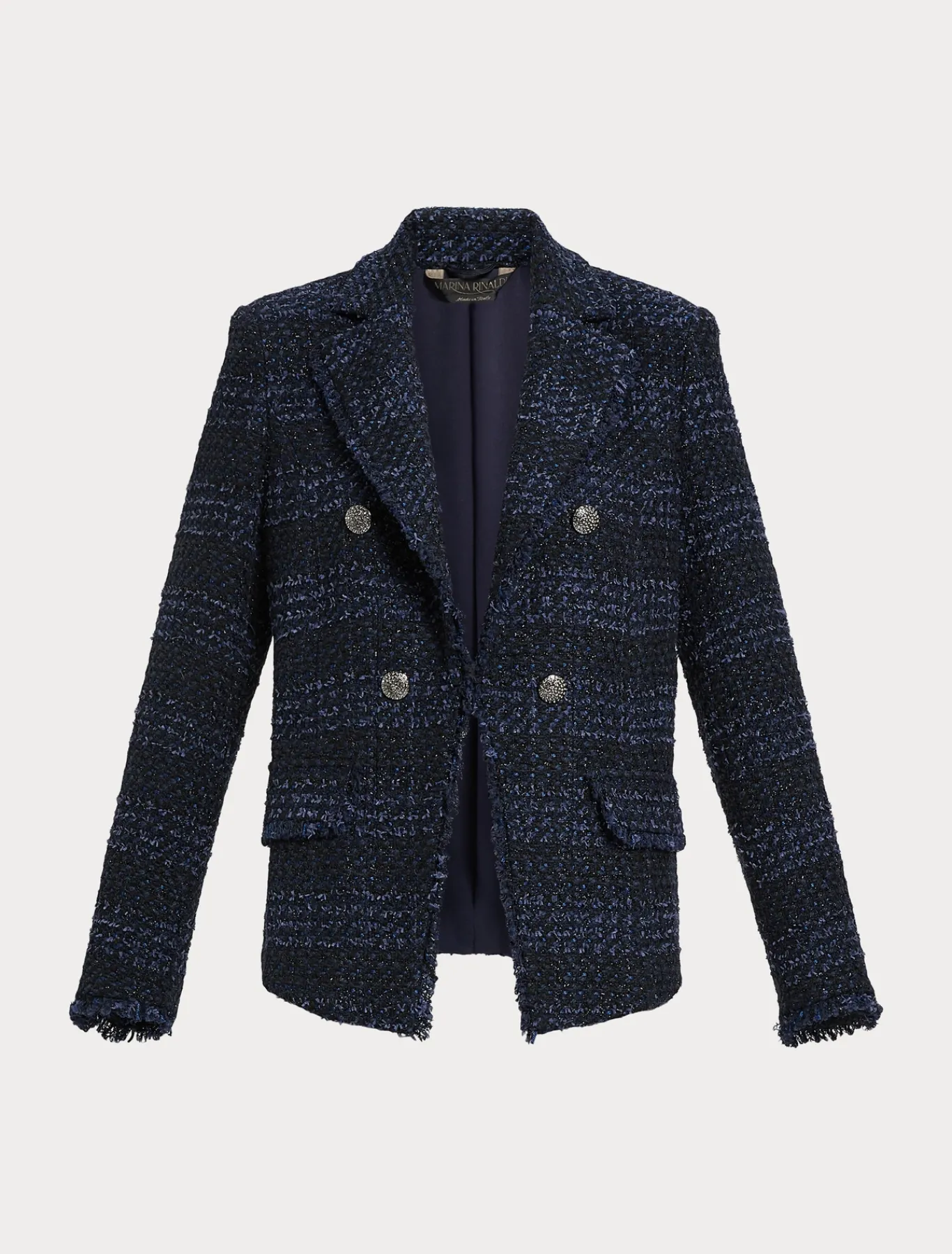 Marina Rinaldi Giacche | Giacche & Blazer*Giacca blazer in tinto filo a fantasia BLUNOTTE