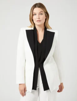 Marina Rinaldi Giacche | Collezione Elegante*Giacca blazer in triacetato BIANCO
