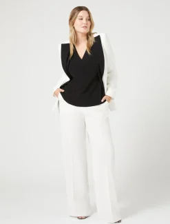 Marina Rinaldi Giacche | Collezione Elegante*Giacca blazer in triacetato BIANCO