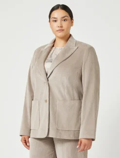 Marina Rinaldi Giacche & Blazer | Giacche & Blazer*Giacca blazer in velluto TORTORA