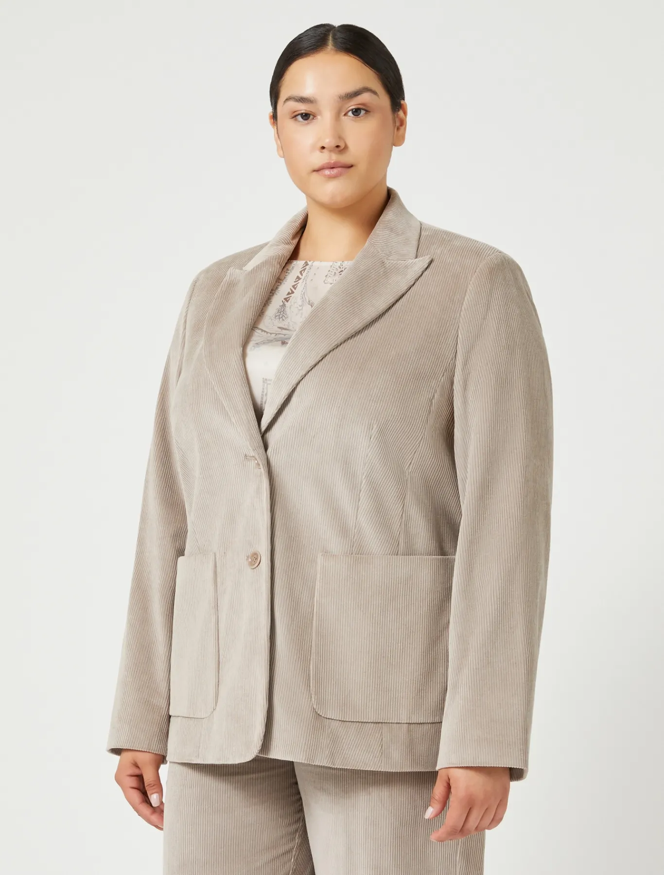 Marina Rinaldi Giacche & Blazer | Giacche & Blazer*Giacca blazer in velluto TORTORA