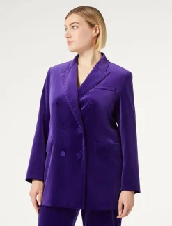 Marina Rinaldi Giacche & Blazer | Giacche & Blazer*Giacca blazer in velluto VIOLA