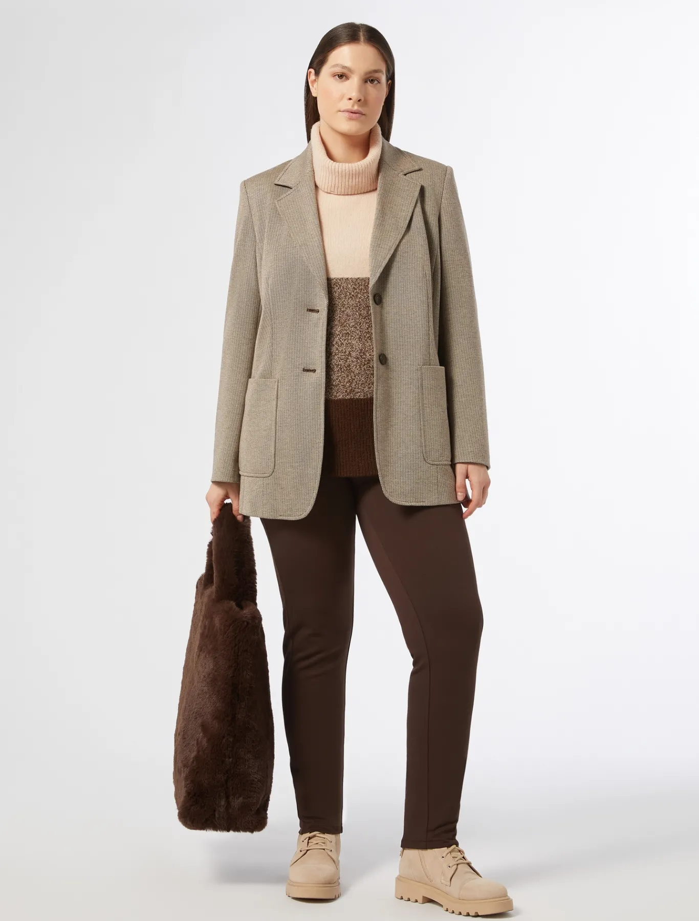 Marina Rinaldi Giacche & Blazer | Giacche & Blazer*Giacca blazer jacquard MARRONESCURO