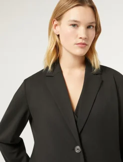 Marina Rinaldi Camicie & Bluse | Camicie & Bluse*Giacca casacca in gabardina di lana NERO