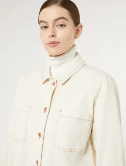 Marina Rinaldi Giacche & Blazer | Giacche & Blazer*Giacca in bull di cotone BIANCOAVORIO