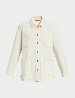 Marina Rinaldi Giacche & Blazer | Giacche & Blazer*Giacca in bull di cotone BIANCOAVORIO