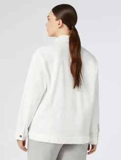 Marina Rinaldi Giacche & Blazer | Giacche & Blazer*Giacca in bull di cotone stretch BIANCO