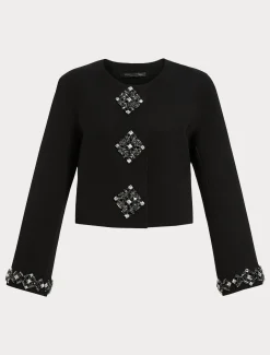 Marina Rinaldi Giacche | Giacche & Blazer*Giacca in cady con strass NERO