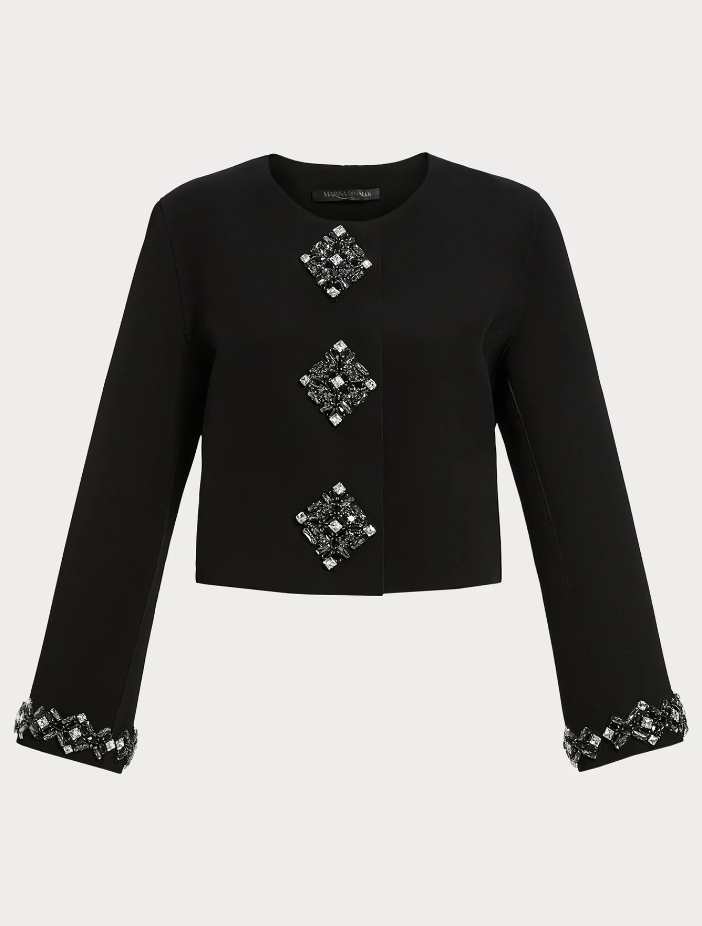 Marina Rinaldi Giacche | Giacche & Blazer*Giacca in cady con strass NERO