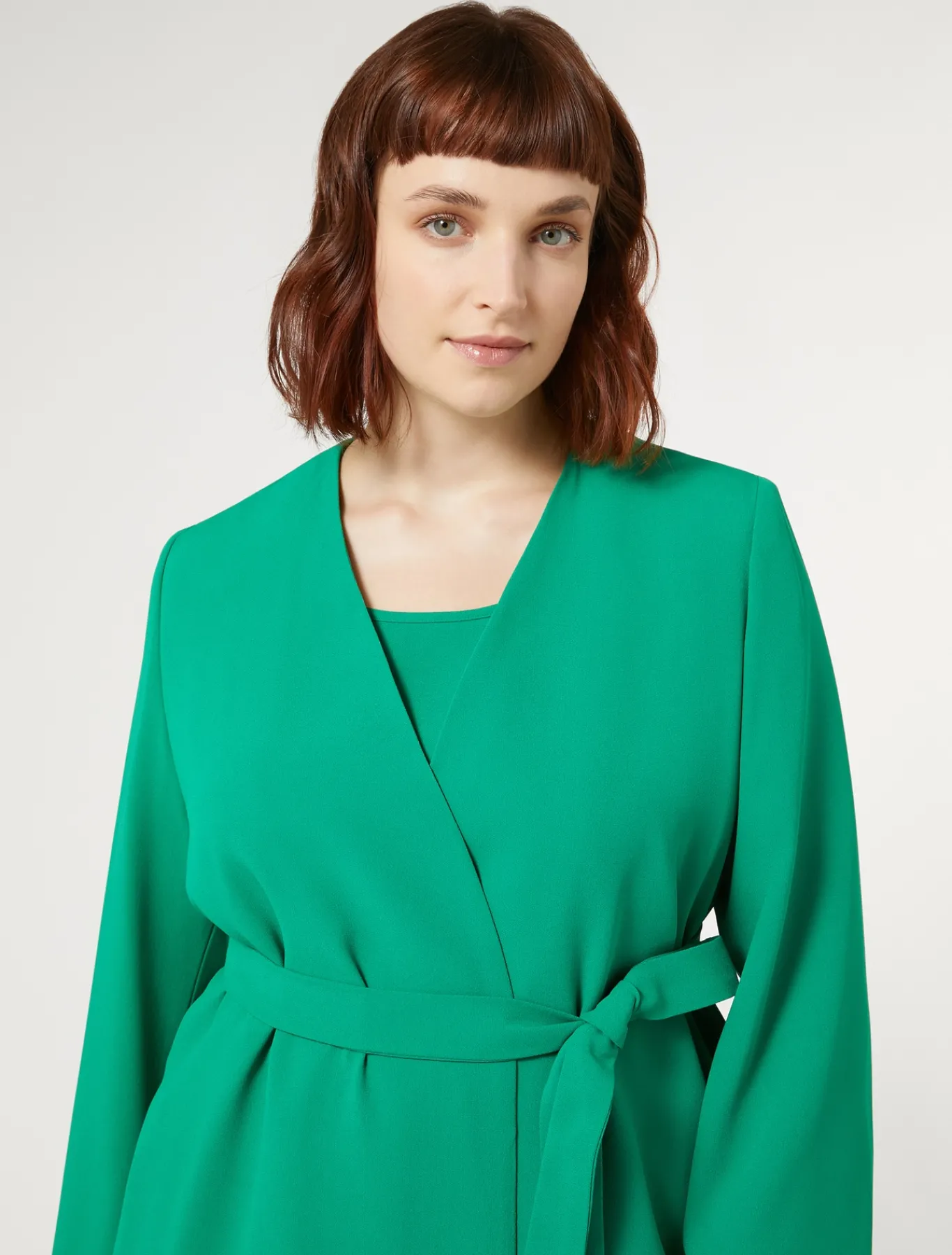 Marina Rinaldi Giacche | Collezione Elegante*Giacca in crêpe envers satin VERDEBANDIERA
