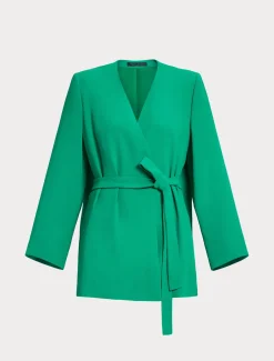 Marina Rinaldi Giacche | Collezione Elegante*Giacca in crêpe envers satin VERDEBANDIERA