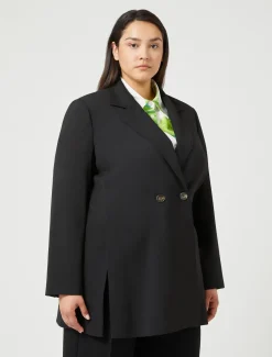 Marina Rinaldi Giacche & Blazer | Giacche & Blazer*Giacca in crêpe satin di lana NERO