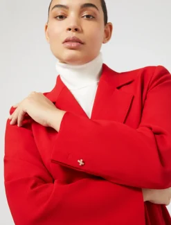 Marina Rinaldi Giacche & Blazer | Giacche & Blazer*Giacca in crêpe satin di lana ROSSO