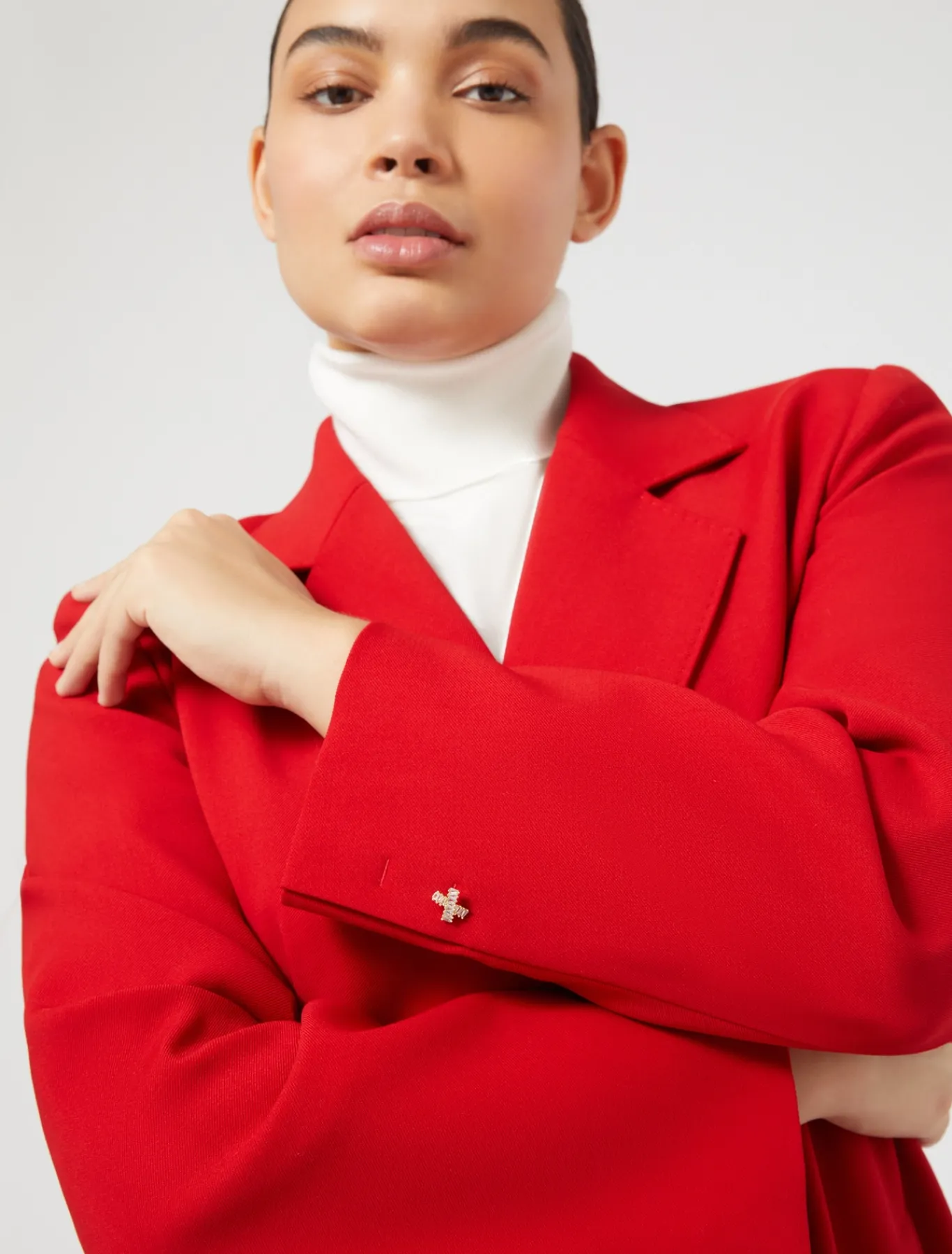 Marina Rinaldi Giacche & Blazer | Giacche & Blazer*Giacca in crêpe satin di lana ROSSO