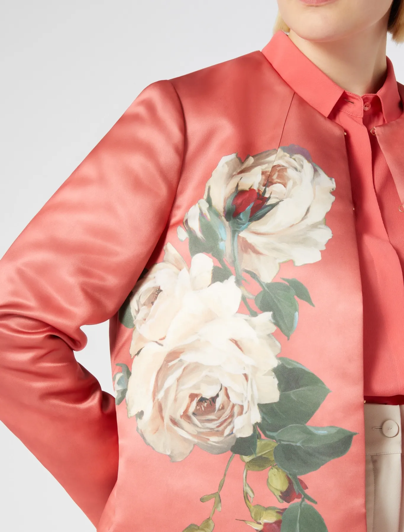 Marina Rinaldi Giacche | Selezione Elegante*Giacca in duchesse CORALLO