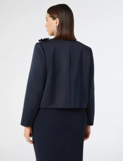 Marina Rinaldi Giacche | Collezione Elegante*Giacca in duchesse con ricami BLUNOTTE