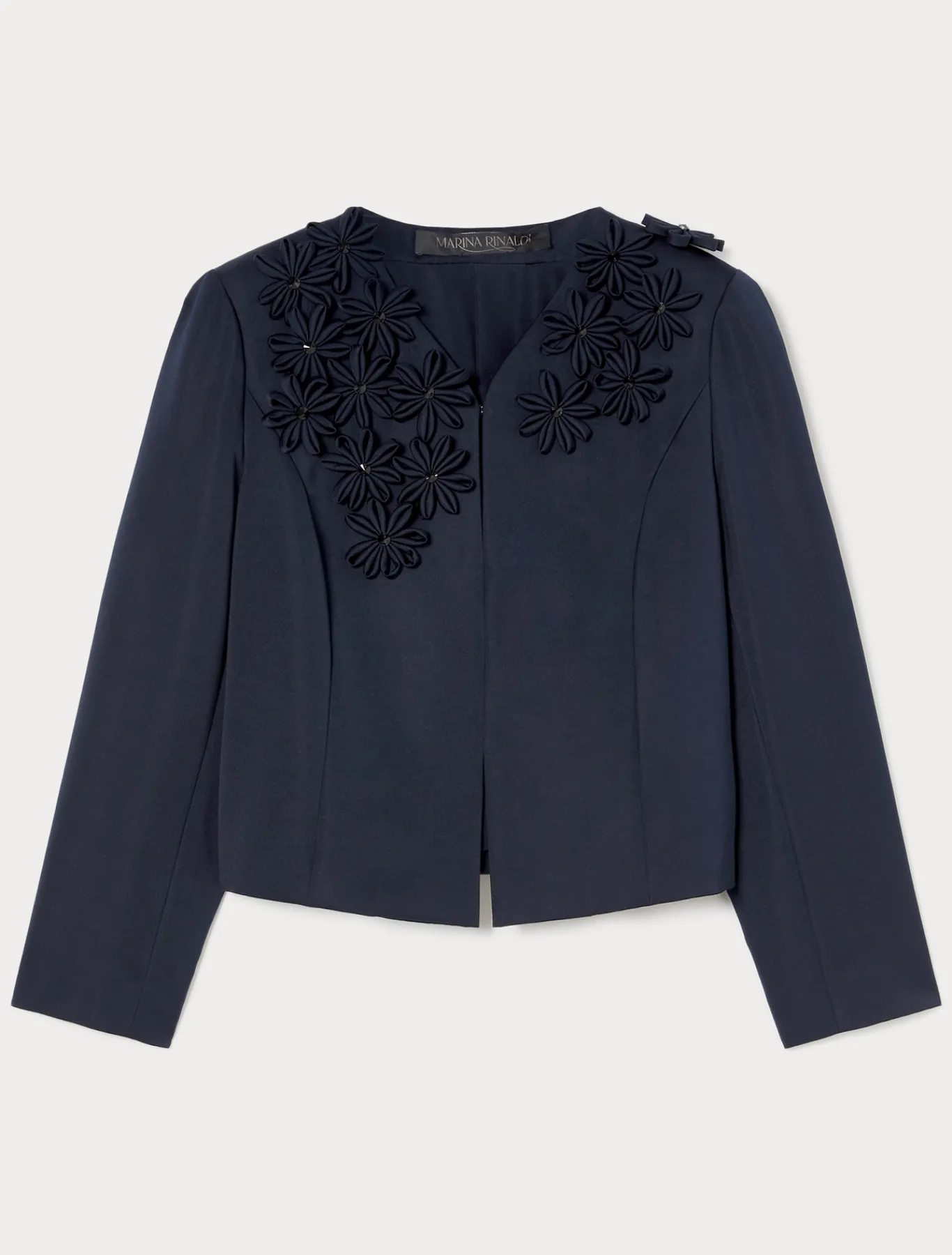 Marina Rinaldi Giacche | Collezione Elegante*Giacca in duchesse con ricami BLUNOTTE