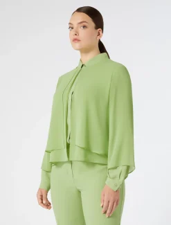 Marina Rinaldi Giacche | Giacche & Blazer*Giacca in georgette VERDEOLIVA