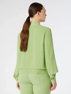 Marina Rinaldi Giacche | Giacche & Blazer*Giacca in georgette VERDEOLIVA