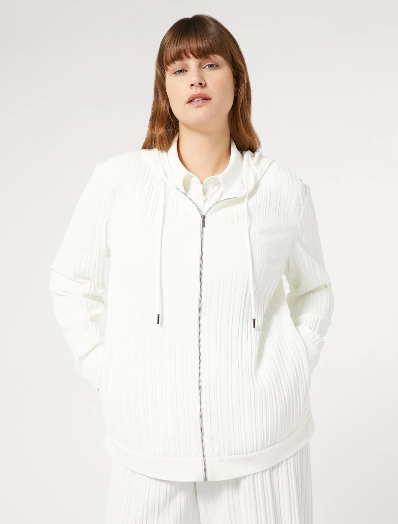 Marina Rinaldi Giacche & Blazer | Giacche & Blazer*Giacca in jersey plissé BIANCO