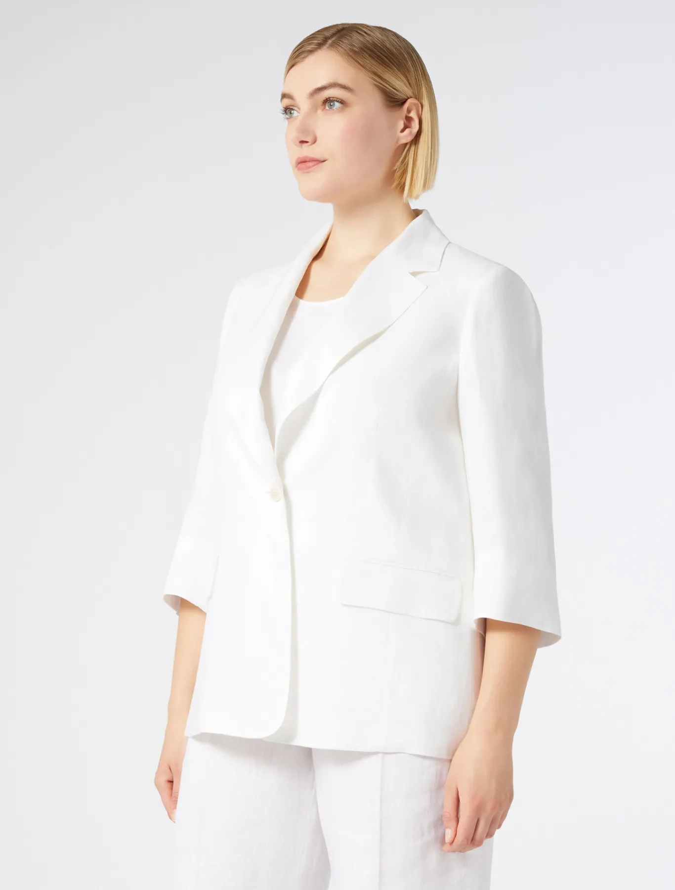 Marina Rinaldi Giacche & Blazer | Giacche & Blazer*Giacca in lino BIANCO