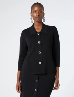 Marina Rinaldi Maglieria | Maglieria*Giacca in maglia NERO