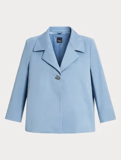 Marina Rinaldi Giacche | Giacche & Blazer*Giacca in ottoman AZZURRO