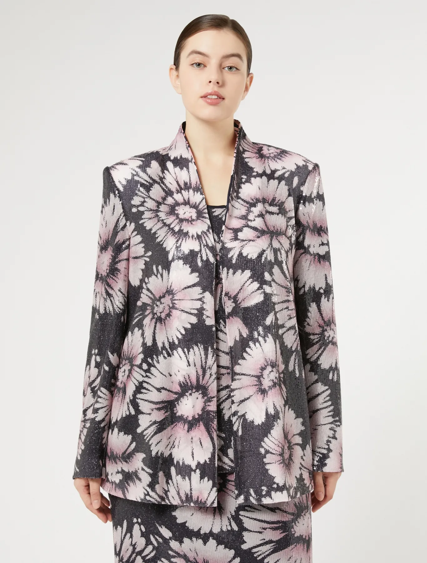 Marina Rinaldi Giacche | Giacche & Blazer*Giacca in paillettes e raso BLUNOTTE