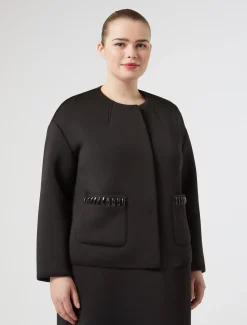 Marina Rinaldi Giacche & Blazer | Giacche & Blazer*Giacca in scuba con ricami NERO