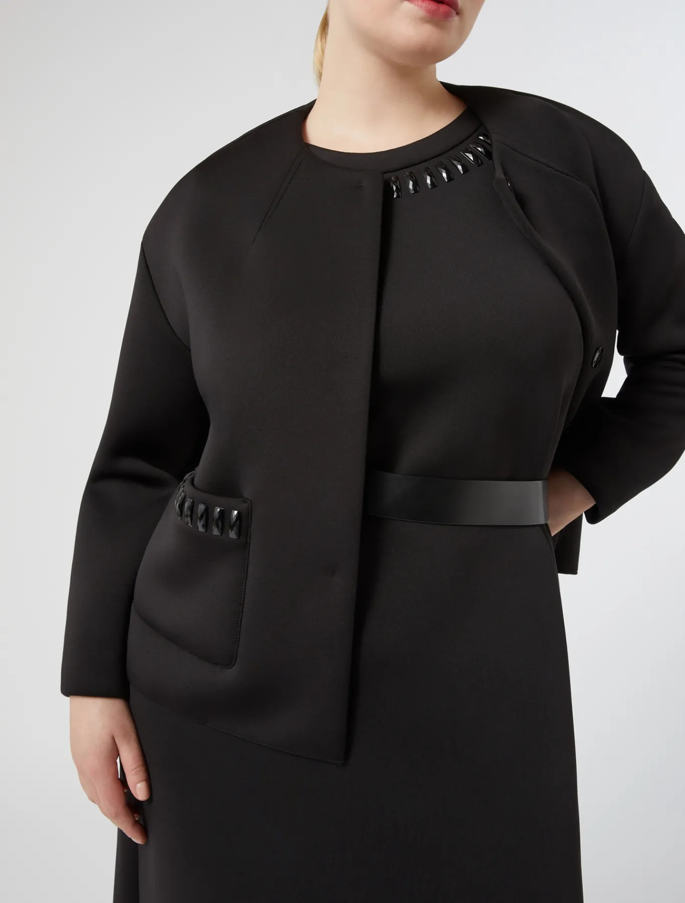 Marina Rinaldi Giacche & Blazer | Giacche & Blazer*Giacca in scuba con ricami NERO