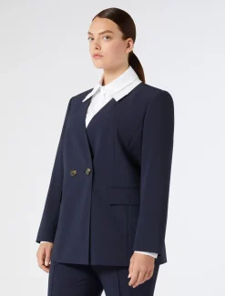 Marina Rinaldi Giacche & Blazer | Giacche & Blazer*Giacca in tela di lana crêpe BLUNOTTE