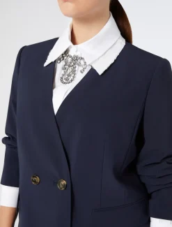 Marina Rinaldi Giacche & Blazer | Giacche & Blazer*Giacca in tela di lana crêpe BLUNOTTE