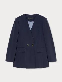Marina Rinaldi Giacche & Blazer | Giacche & Blazer*Giacca in tela di lana crêpe BLUNOTTE