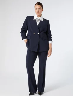 Marina Rinaldi Giacche & Blazer | Giacche & Blazer*Giacca in tela di lana crêpe BLUNOTTE