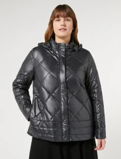Marina Rinaldi Piumini | Piumini*Giacca in tela tecnica antigoccia NERO