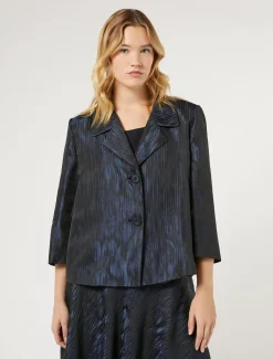 Marina Rinaldi Giacche | Giacche & Blazer*Giacca in tessuto jacquard BLUMARINO