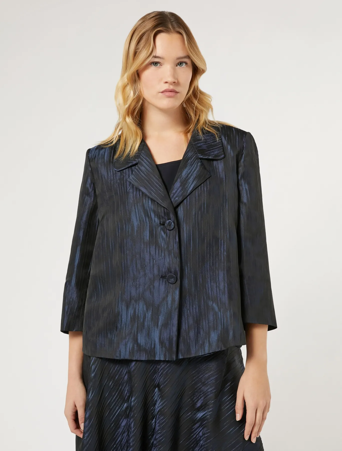 Marina Rinaldi Giacche | Giacche & Blazer*Giacca in tessuto jacquard BLUMARINO