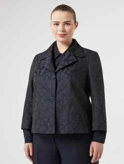 Marina Rinaldi Giacche | Giacche & Blazer*Giacca jacquard BLUMARINO