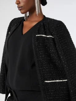 Marina Rinaldi Giacche | Giacche & Blazer*Giacca tinto filo con ricami NERO