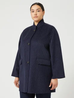 Marina Rinaldi Cappotti & Trench | Cappotti & Trench*Giaccone in double di lana BLUMARINO