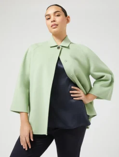 Marina Rinaldi Cappotti & Trench | Cappotti & Trench*Giaccone in double di lana e cachemire VERDESALVIA
