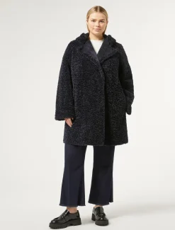 Marina Rinaldi Cappotti & Trench | Cappotti & Trench*Giaccone reversibile effetto montone BLUNOTTE