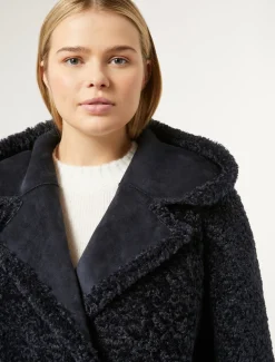 Marina Rinaldi Cappotti & Trench | Cappotti & Trench*Giaccone reversibile effetto montone BLUNOTTE