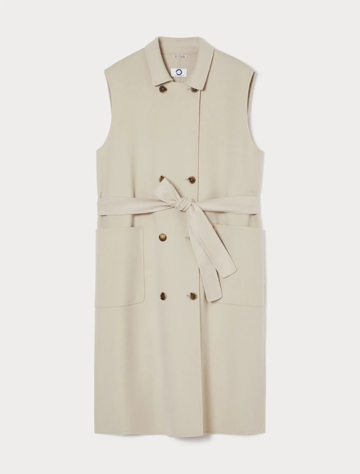 Marina Rinaldi Cappotti & Trench | Cappotti & Trench*Gilet in double di lana e cachemire BEIGE