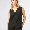 Marina Rinaldi Giacche & Blazer | Giacche & Blazer*Gilet in gabardina di lana NERO