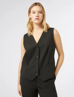 Marina Rinaldi Giacche & Blazer | Giacche & Blazer*Gilet in gabardina di lana NERO