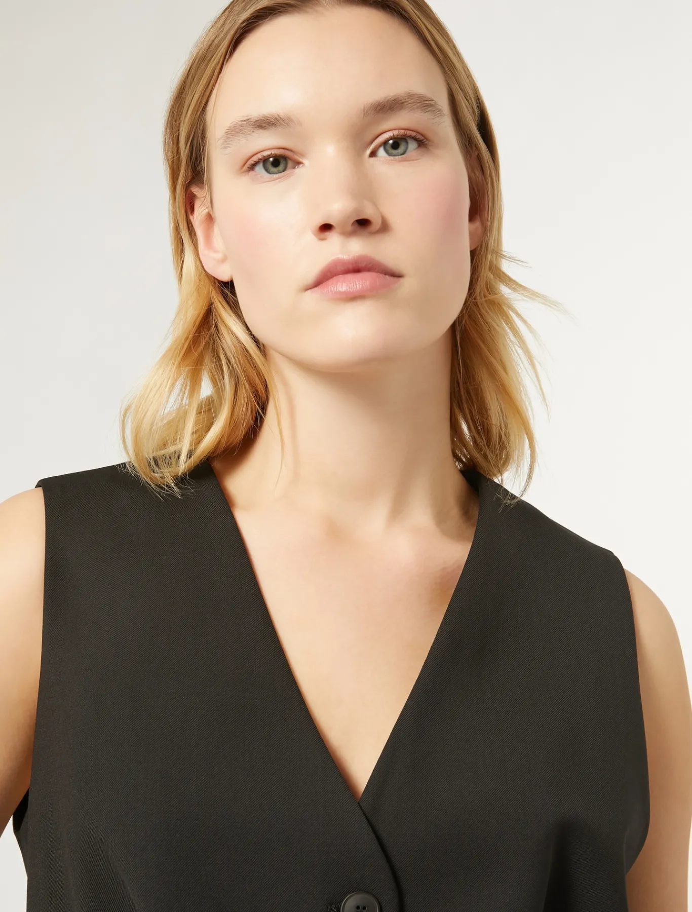 Marina Rinaldi Giacche & Blazer | Giacche & Blazer*Gilet in gabardina di lana NERO