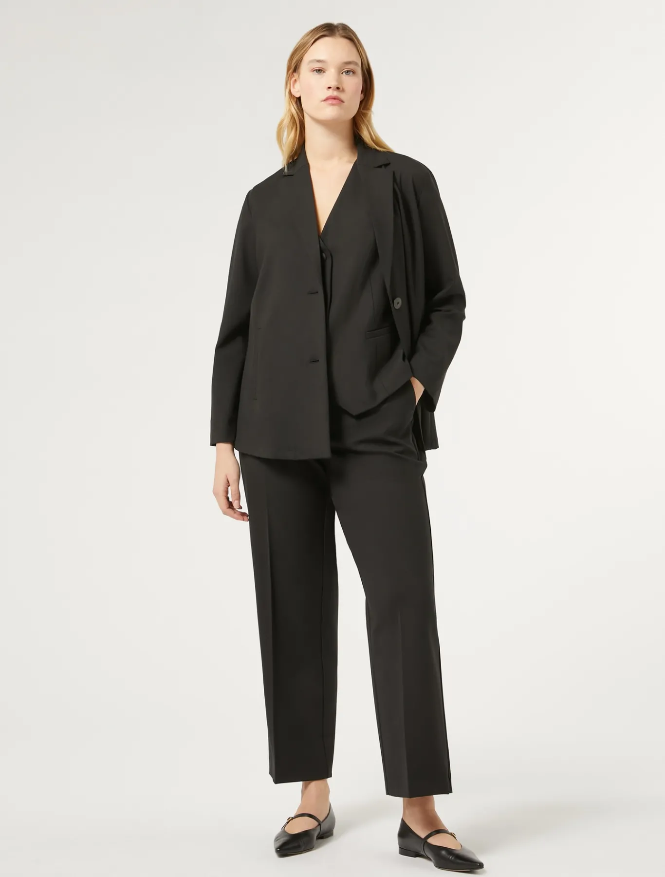 Marina Rinaldi Giacche & Blazer | Giacche & Blazer*Gilet in gabardina di lana NERO