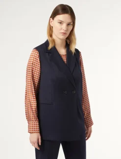Marina Rinaldi Giacche & Blazer | Giacche & Blazer*Gilet in twill BLUNOTTE